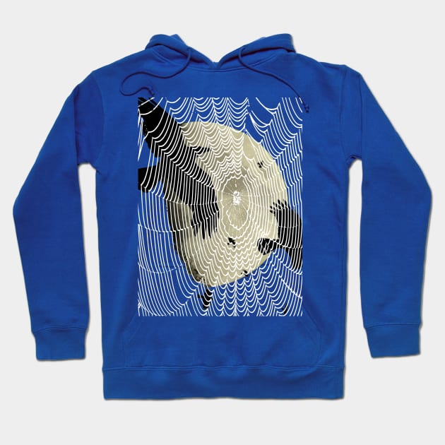 Halloween Moon Crows And Cobweb Hoodie by taiche